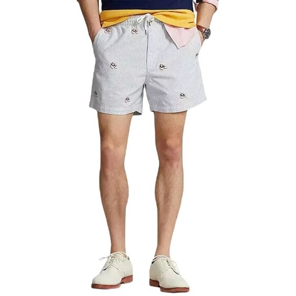 Polo Ralph Lauren Med Classic Fit 5" Prepster Allover Saddle Shoes Oxford Shorts - Picture 6 of 7